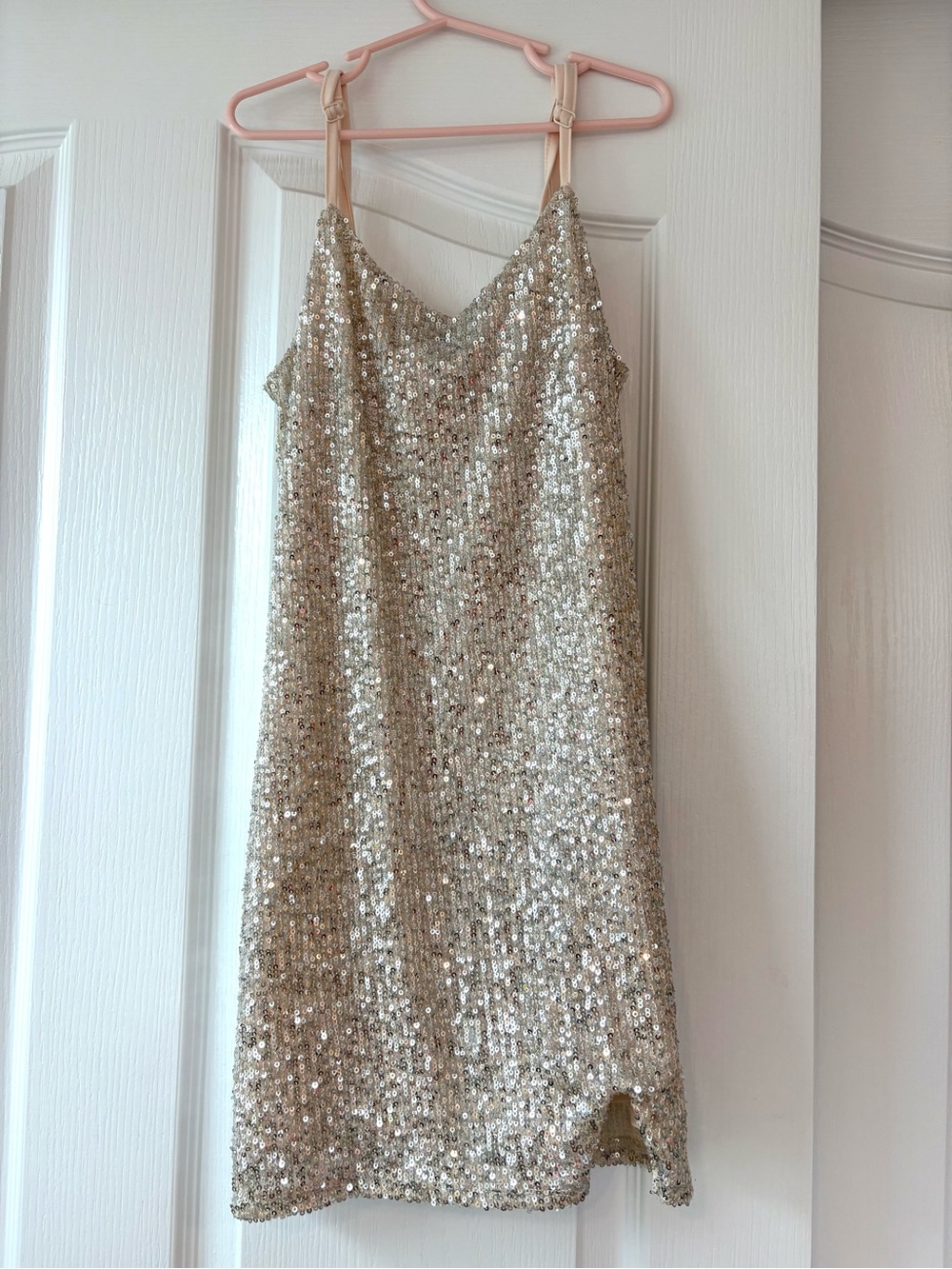 GIRLS Sequined Slip Camisole Dress — Size MED (8)